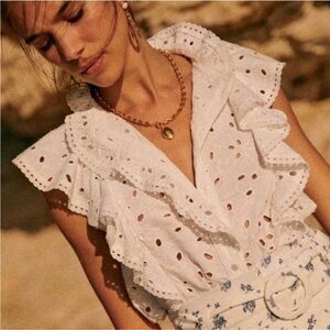 Sezane Chiara eyelet blouse